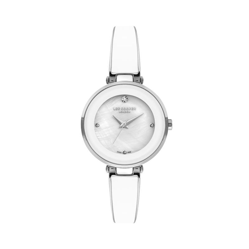 Lee Cooper Ladies Watch - White Bangle - LC07412.320 - Click Image to Close
